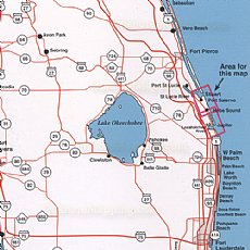 Top Spot Fishing Map N214, Jupiter to Stuart Area