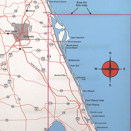 Top Spot Northeast Florida & South Georgia Offshore Fishing Map