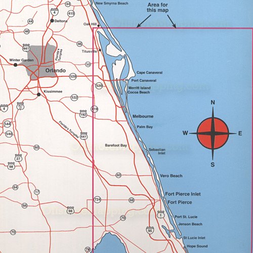 Top Spot Fishing Map N220 East Florida Offshore