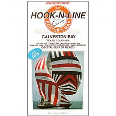 Hook-N-Line Boater's Map B101, Galveston Bay Area