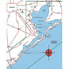 Hook-N-Line Boater's Map B101, Galveston Bay Area