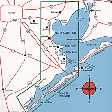 Hook-N-Line Fishing Map F103, West Galveston Bay