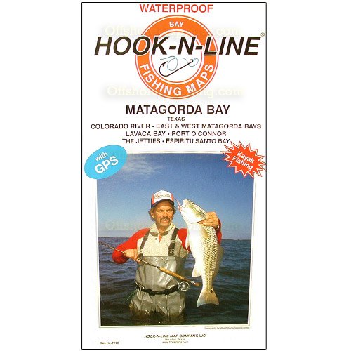Hook-N-Line Fishing Map F108, Matagorda Bay Area