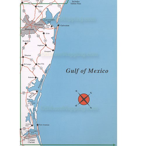 Hook N Line Gulf of Mexico Offshore GPS Map SD Card with Fishing Hotspot Locations Sabine to Port Aransas