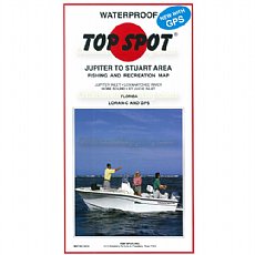 Top Spot Fishing Map N214, Jupiter to Stuart Area