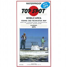 Top Spot Fishing Map N222, Mobile Bay Area