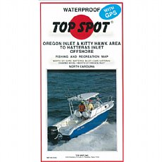Top Spot Map N243, Oregon Inlet, Kitty Hawk Area to Hatteras Inlet Offshore