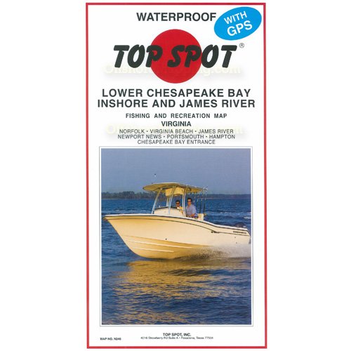 Top Spot Map N246 Virginia Chesapeake Bay James River Inshore