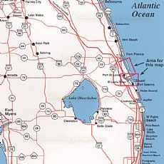 Top Spot Fishing Map N215, Stuart to South Fort Pierce and St Lucie