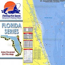 FL0122, Fishing Hot Spots, St. Augustine - Palm Coast to South Ponte Vedra Beach 