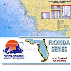 FL0132, Fishing Hot Spots, Cedar Keys - Waccasassa Bay to Shired Island 