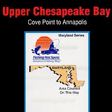 MD0102, Fishing Hot Spots, Upper Chesapeake Bay - Cove Point to Annapolis 