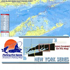 NY0103, Fishing Hot Spots, Long Island Sound East - Montauk NY to Madison CT 
