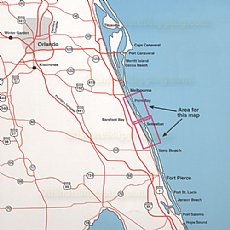 Top Spot Fishing Map N217, Sebastian Inlet and Palm Bay