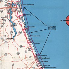 Top Spot Fishing Map N221, Daytona Beach to Jacksonville