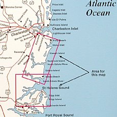 Top Spot Fishing Map N234, Stono River to St. Helena Sound
