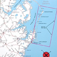 Top Spot Map N242, North Carolina Offshore, Cape Hatteras to Cape Lookout