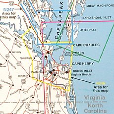 Top Spot Map N245, Virginia, Cape Charles to Chincoteague Inshore - Offshore