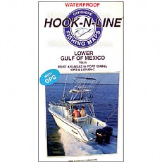 Hook-N-Line Fishing Map F126, East Coast Texas, Port Aransas to Mexico