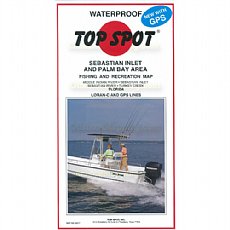 Top Spot Fishing Map N217, Sebastian Inlet and Palm Bay