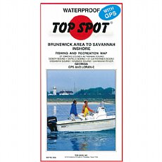 Top Spot Fishing Map N232, Brunswick Area North to Savannah Inshore