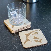Laser Engraved Baltic Birch Wood Coasters